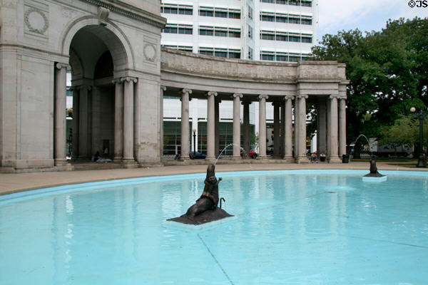 Voorhees Memorial & Sea Lions Fountain (1922) in Civic Center Park. Denver, CO.