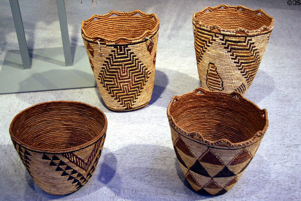Klikitat native storage basket (1910-20) at Denver Art Museum. Denver, CO.
