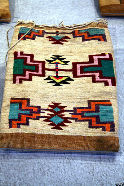 Nez Perce woven storage bag (1965) by Delia Davis at Denver Art Museum. Denver, CO.