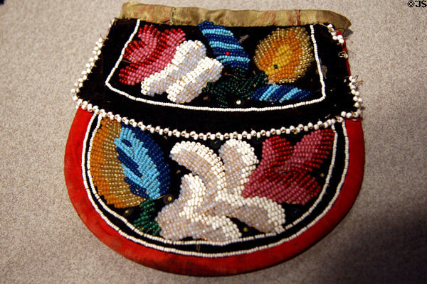 Iroquois beaded purse (late 19thC) at Denver Art Museum. Denver, CO.