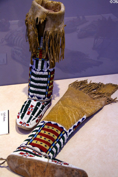 Cheyenne beaded girl's boots (1890) at Denver Art Museum. Denver, CO.
