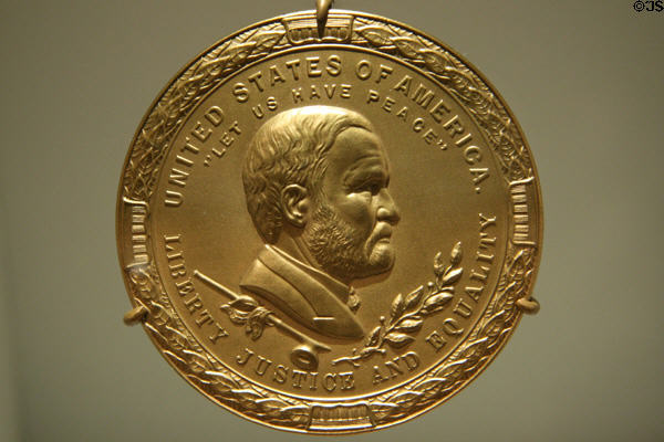 Ulysses S. Grant peace medal (1960) by U.S. Mint at Colorado History Museum. Denver, CO.