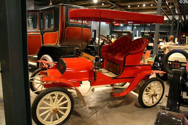 Franklin Type A Runabout (1905) was air-cooled at Forney Museum. Denver, CO.