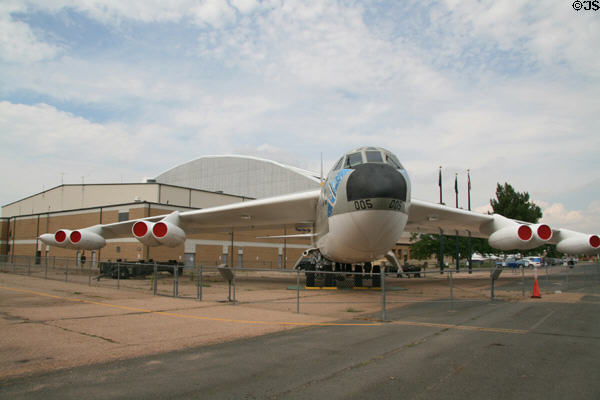 Wingspan of B-52 bomber outside Wings Over the Rockies Air & Space Museum. Denver, CO.