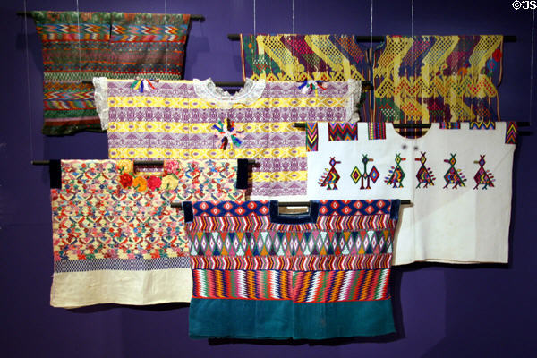Mayan huipil garments from Guatemala at Museo de las Americas. Denver, CO.