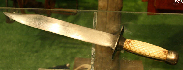 Bowie knife owned by William Cody at Buffalo Bill Museum. Lookout Mountain, CO.