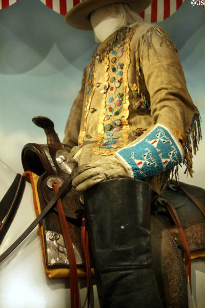 Costume worn by William F. Cody for shows (early 1900s) at Buffalo Bill Museum. Lookout Mountain, CO.