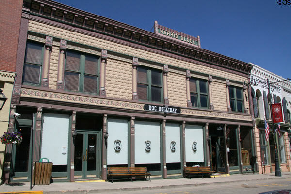 Harris Block with elaborate ironwork front. Central City, CO.