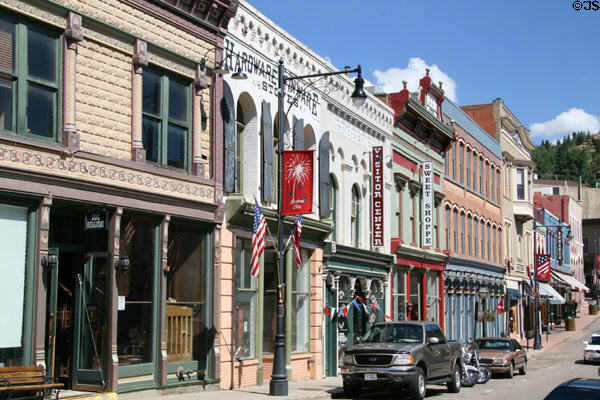 Streetscape along Central City's Main Street. Central City, CO.