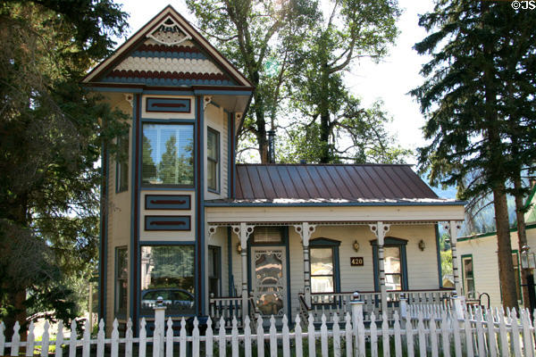 Victoria house (420 Woodward St.). Silver Plume, CO. Style: Queen Anne.