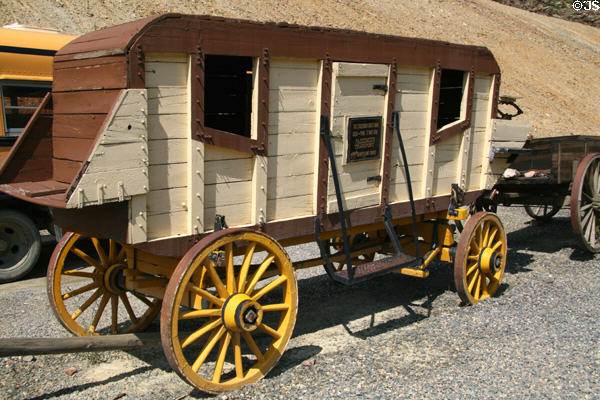 Passenger stage coach (1850-1899) at Argo Gold Mine & Mill. Idaho Springs, CO.