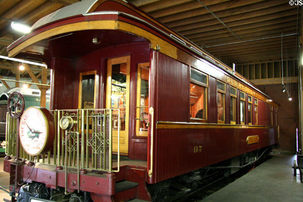 Luxury passenger carriage General Palmer at Durango & Silverton Railroad Museum. Durango, CO.