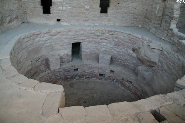 Kiva detail at Spruce Tree House in Mesa Verde National Park. CO.