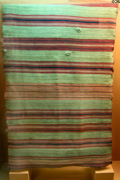 Navajo woven blanket or rug (1650-1865) at Mesa Verde Museum. CO.