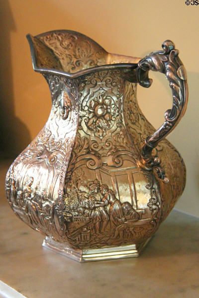 Silver pitcher at McAllister House Museum. Colorado Springs, CO.