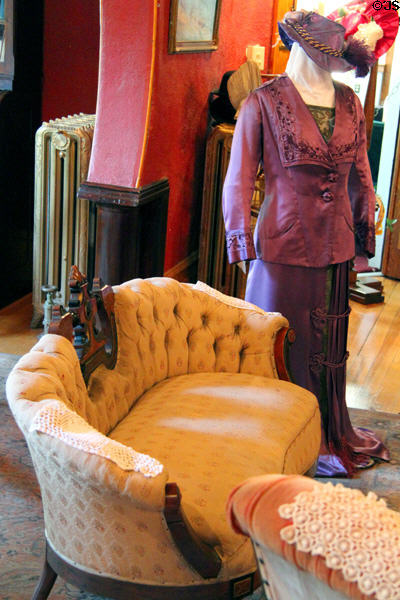 Settee in drawing room of Miramont Castle. Manitou Springs, CO.