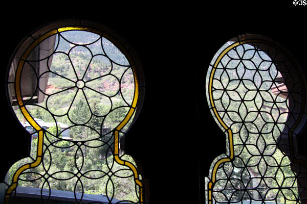 Window patterns at Miramont Castle. Manitou Springs, CO.