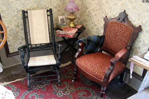 Arm chairs in Chambers Home at Rock Ledge Ranch Historic Site. Colorado Springs, CO.