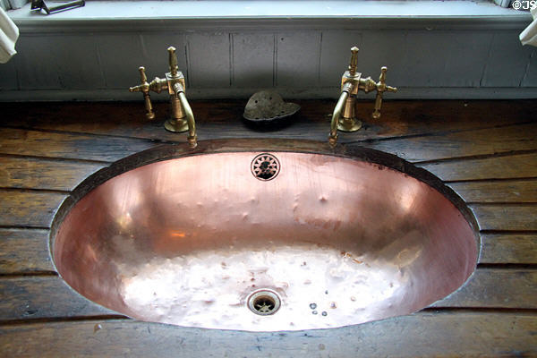 Kitchen sink at Orchard House at Rock Ledge Ranch Historic Site. Colorado Springs, CO.