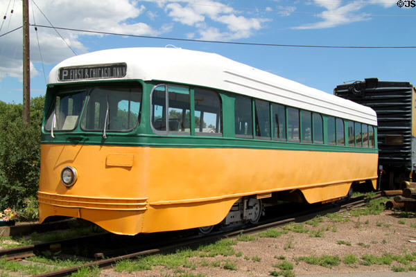 PCC streetcar at Pikes Peak Historical Railway Foundation. Colorado Springs, CO.