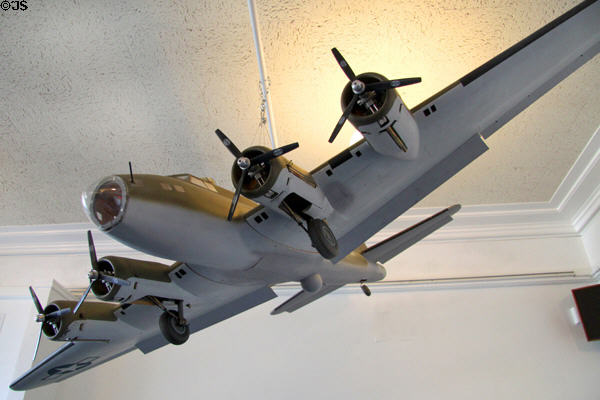 Radio controlled 1/10th scale replica of B-17F Flying Fortress at Peterson Air & Space Museum. Colorado Springs, CO.