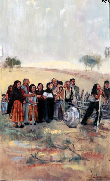 Painting of native parishioners in Our Lady of Guadalupe Church. Antonito, CO.