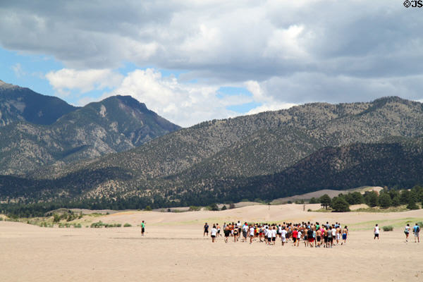 Visiting groups at Great Sand Dunes National Park. CO.