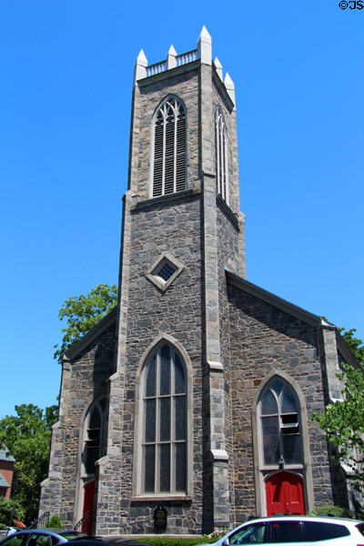 Christ Episcopal Church (1838) (17 Park St.). Guilford, CT. Style: Gothic Revival.