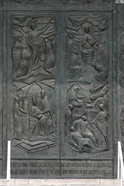 Bronze doors of St. Joseph Cathedral. Hartford, CT.