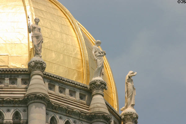 Detail of dome of Connecticut State Capitol. Hartford, CT.