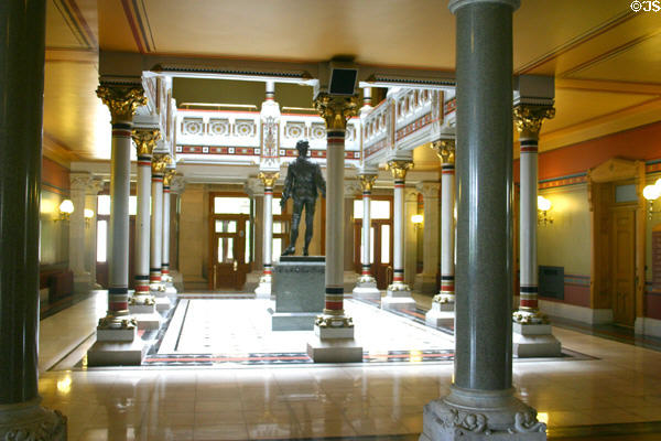 One of four entrance halls of Connecticut State Capitol. Hartford, CT.