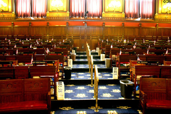 House of Representatives in Connecticut State Capitol. Hartford, CT.