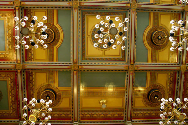 Colorful House ceiling in Connecticut State Capitol. Hartford, CT.