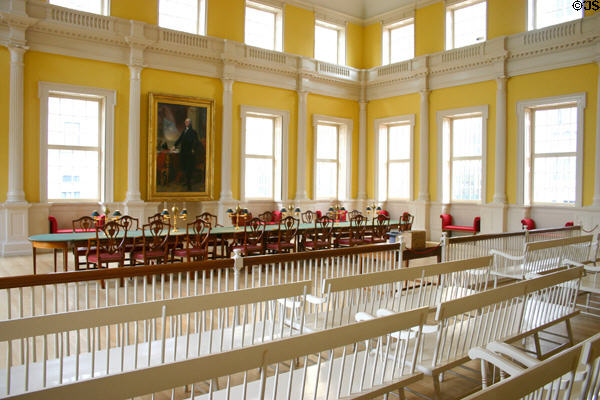 Connecticut State Senate Chamber (1814-90) in Old State House. Hartford, CT.