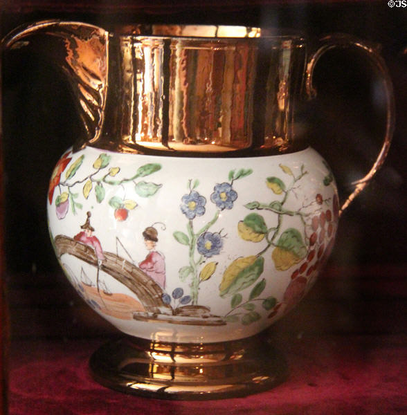 Lusterware pitcher at Hill-Stead Museum. Farmington, CT.