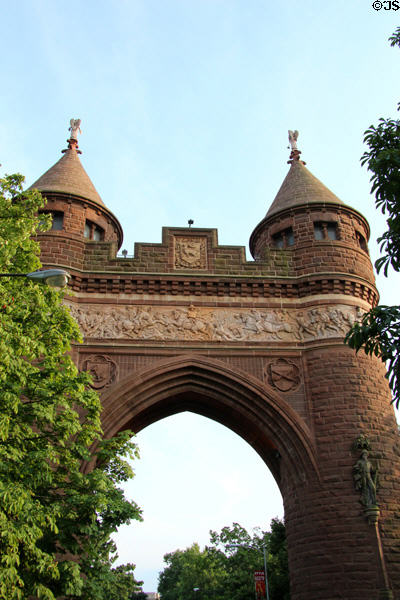 North face of Hartford Soldiers and Sailors Civil War Memorial Arch. Hartford, CT.