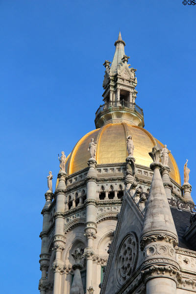 Dome of Connecticut State Capitol. Hartford, CT.