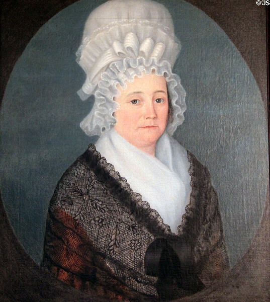 Portrait of Martha Bull (1798) by Joseph Steward at Butler-McCook House Museum. Hartford, CT.