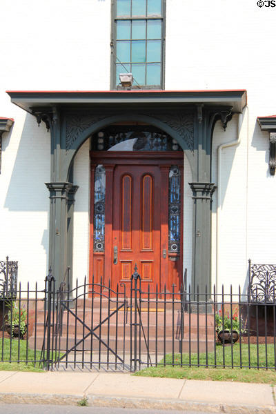 Front door of Isham-Terry House Museum. Hartford, CT.