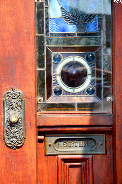 Front door details of Isham-Terry House Museum. Hartford, CT.