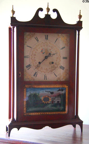 Mantle clock by Eli Samuel Terry of Bristol, CT at Isham-Terry House Museum. Hartford, CT.