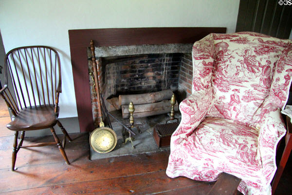 Armchair & wing chair at Nathan Hale Homestead Museum. Coventry, CT.