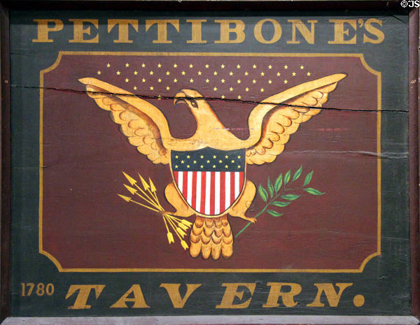 Pettibone's Tavern sign with American Eagle (1870) at Connecticut Historical Society. Hartford, CT.