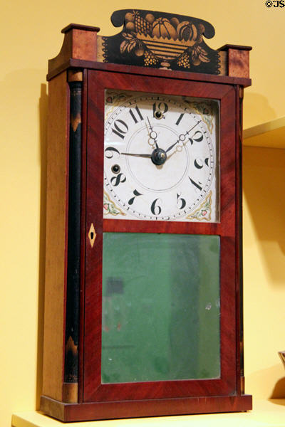 Shelf clock (c1809-49) by Silas Hoadley of Plymouth at Connecticut Historical Society. Hartford, CT.
