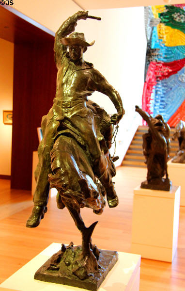Indian Love Chase sculpture (1922, cast 1970) by Solon H. Borglum at New Britain Museum of American Art. New Britain, CT.