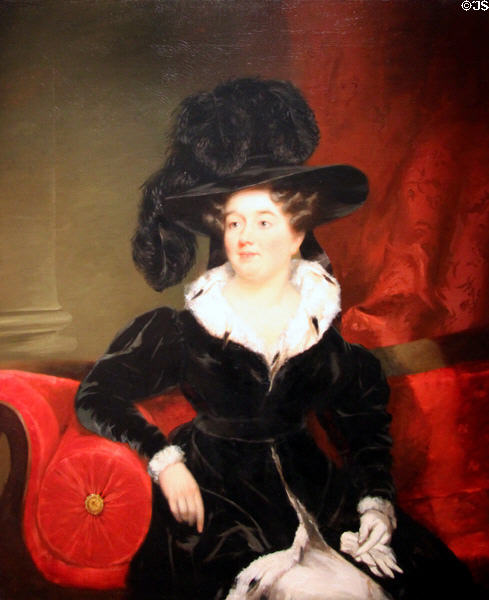 Portrait of Mrs. Samuel Appleton (Julia Webster daughter of Senator Daniel Webster) (c1840) by Chester Harding at New Britain Museum of American Art. New Britain, CT.