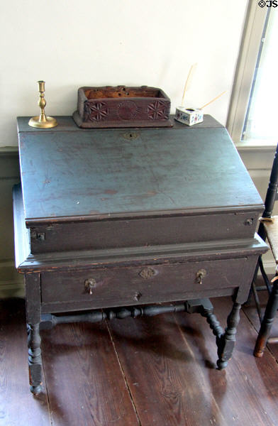 Early American desk with drawer at Phelps-Hathaway House. Suffield, CT.