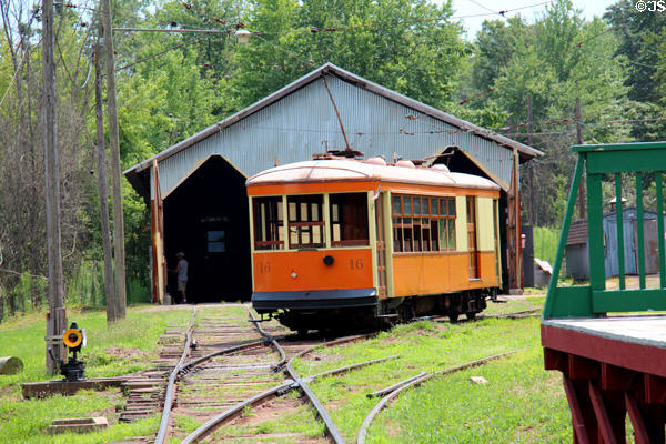 Springfield (Vt.) Electric Ry. #16 (1926) by Wason Manuf. Co. at Connecticut Trolley Museum. East Windsor, CT.