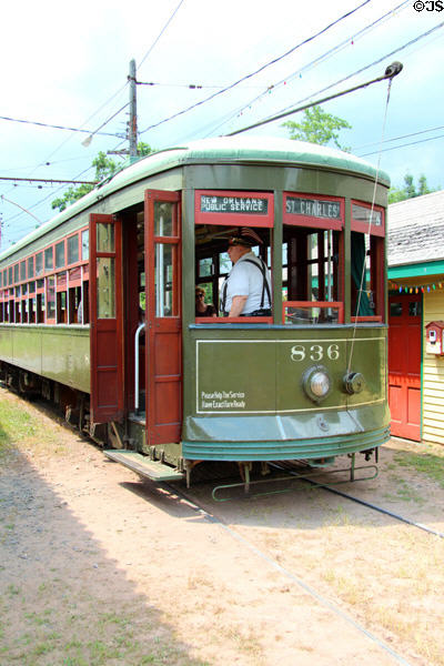 New Orleans Public Service, Inc. #836 (1922) by Perley-Thomas Car Co. at Connecticut Trolley Museum. East Windsor, CT.