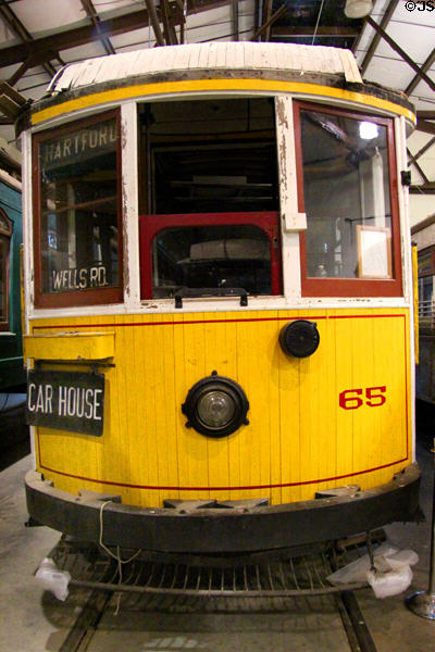 Connecticut Company #65 (1906) by Wason Manuf. Co. at Connecticut Trolley Museum. East Windsor, CT.